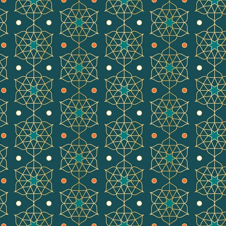 Free Vector gradient golden arabic pattern