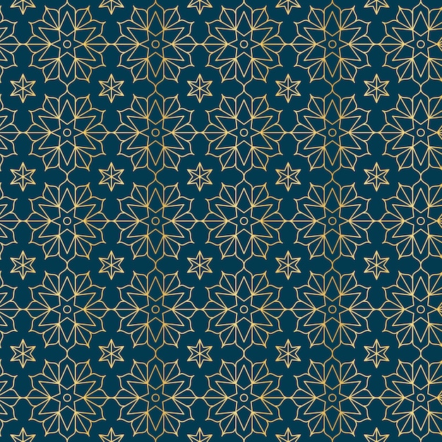 Gradient golden arabic pattern