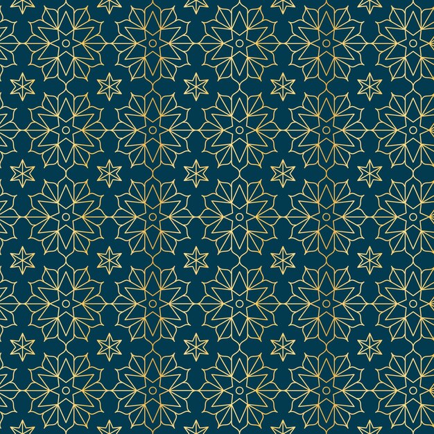 Gradient golden arabic pattern