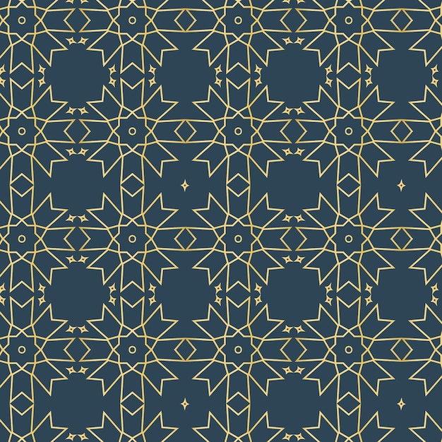 Free vector gradient golden arabic pattern