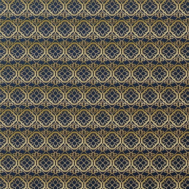 Gradient golden arabic pattern