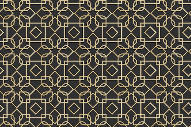 Gradient golden arabic pattern