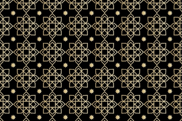 Gradient golden arabic pattern