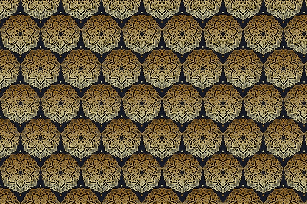 Free vector gradient golden arabic pattern