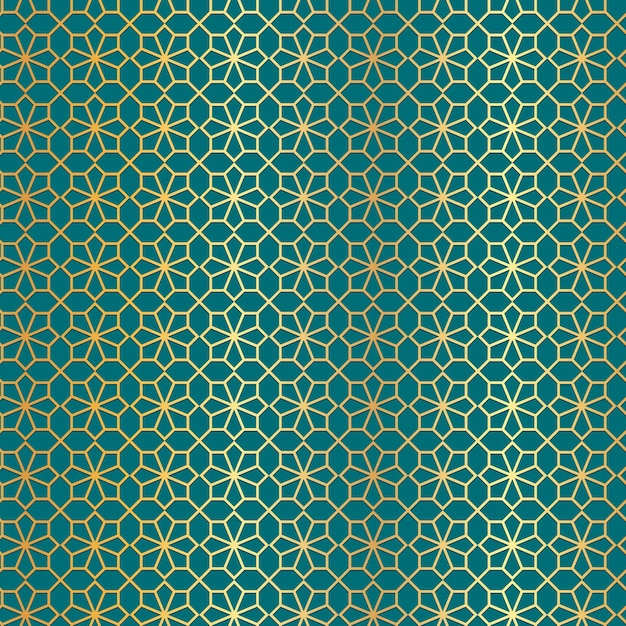 Free vector gradient golden arabic pattern