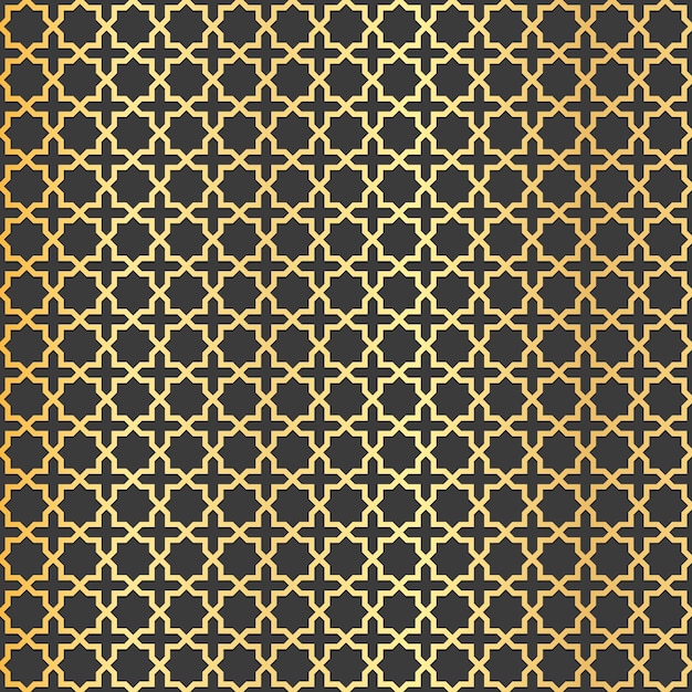 Free vector gradient golden arabic pattern