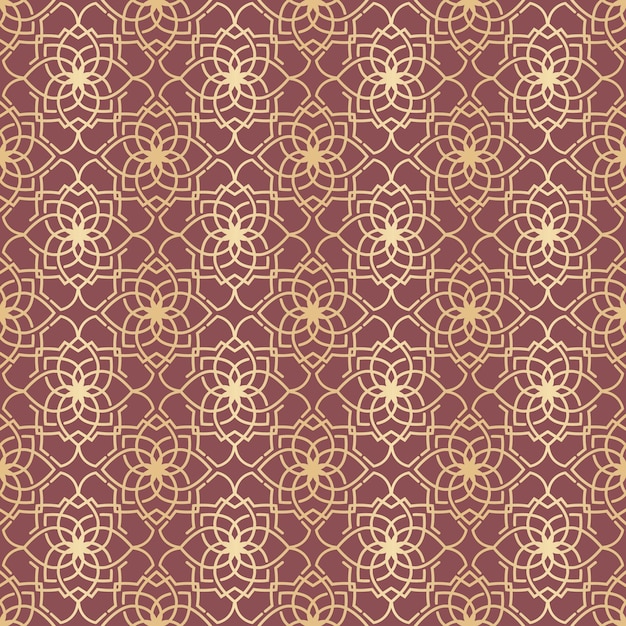 Free vector gradient golden arabic pattern