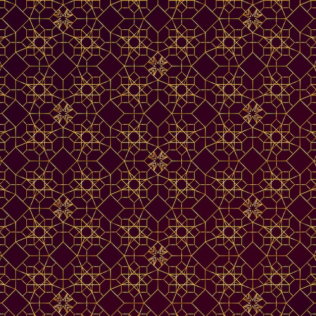 Free vector gradient golden arabic pattern