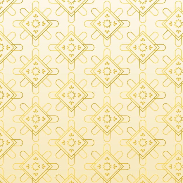 Free vector gradient golden arabic pattern