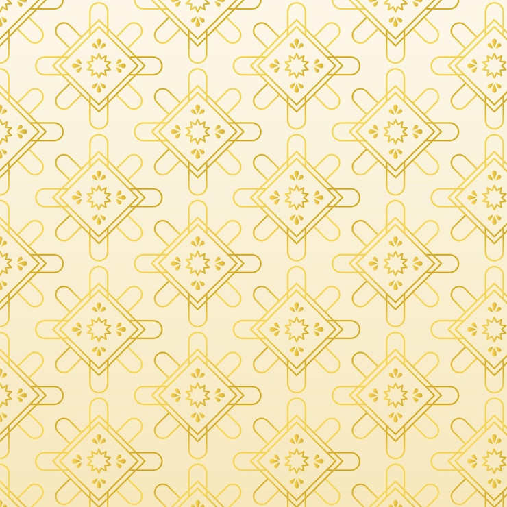Free Vector gradient golden arabic pattern