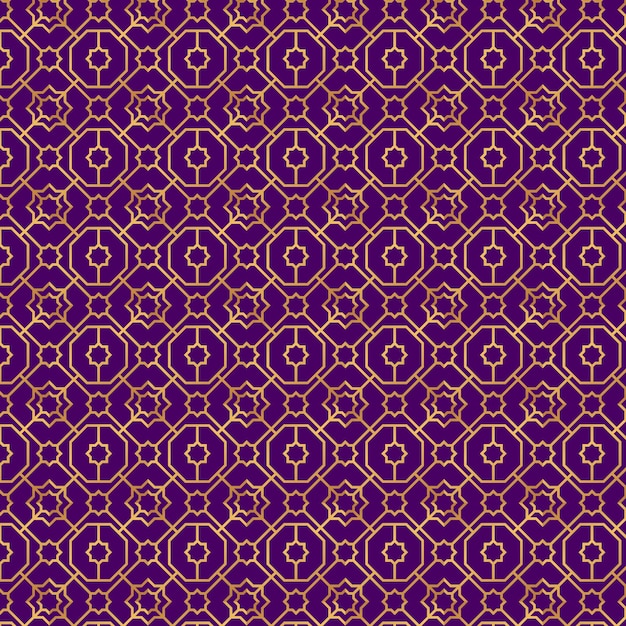 Gradient golden arabic pattern