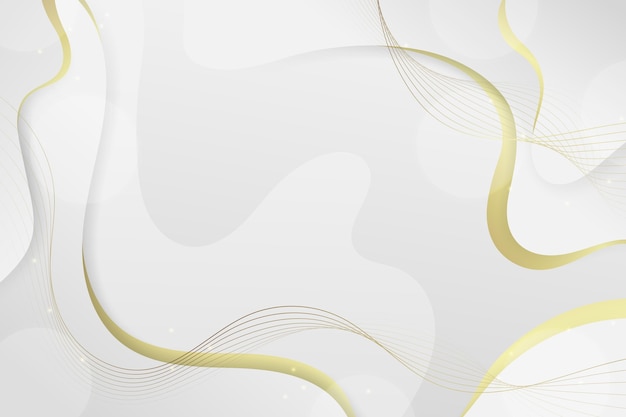 Free vector gradient golden linear background with abstract elegant waves