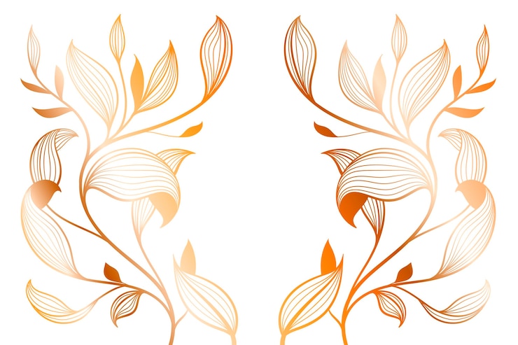 Free Vector gradient golden linear background
