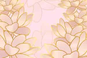 Free vector gradient golden linear background