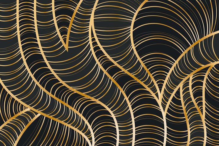 Free Vector gradient golden linear background