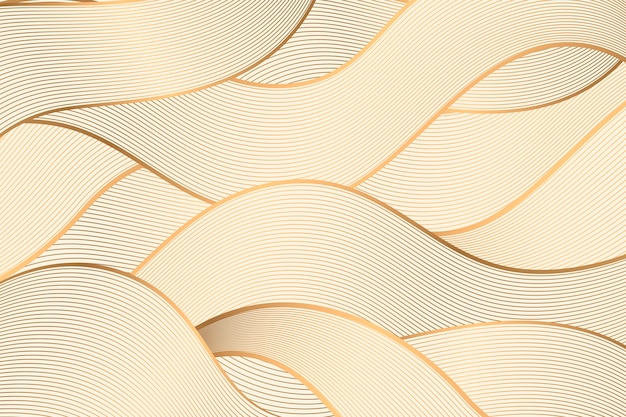 Free vector gradient golden linear background