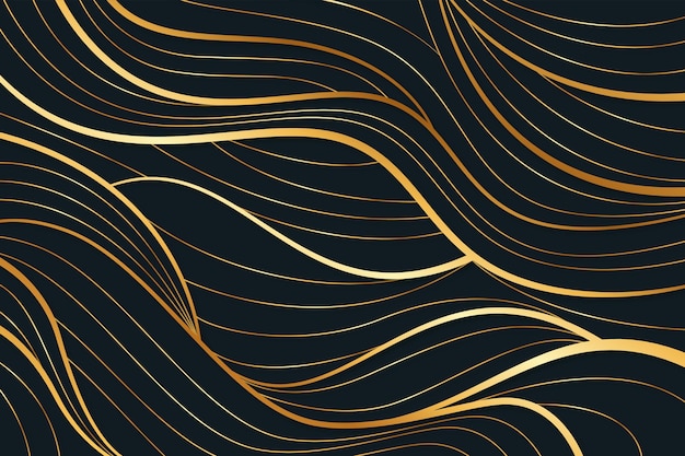 Free vector gradient golden linear background