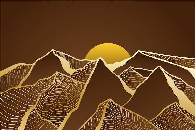 Free Vector gradient golden linear background
