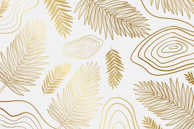 Seamless background gold foil leaves Royalty Free Vector
