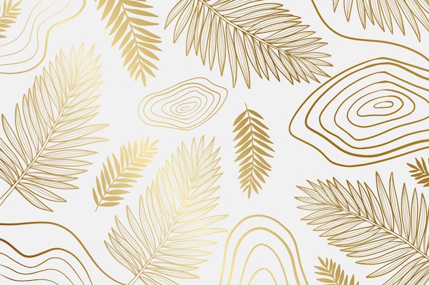 Free vector gradient golden linear background