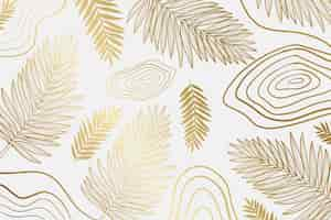 Free vector gradient golden linear background