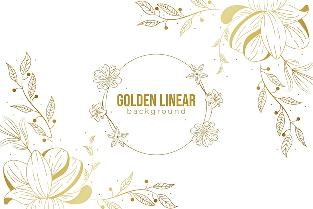 Free vector gradient golden linear background