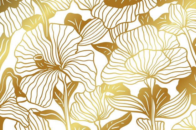 Free Vector gradient golden linear background