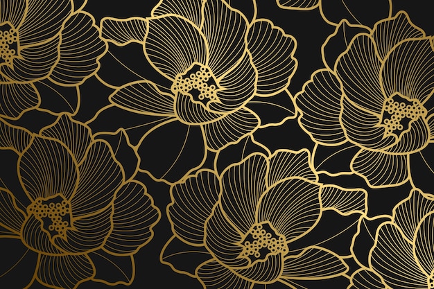 Free Vector gradient golden linear background