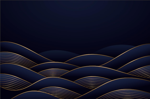 Free vector gradient golden linear background