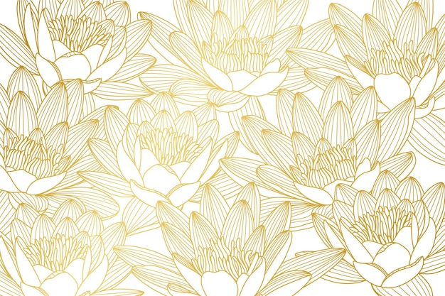 Free Vector gradient golden linear background