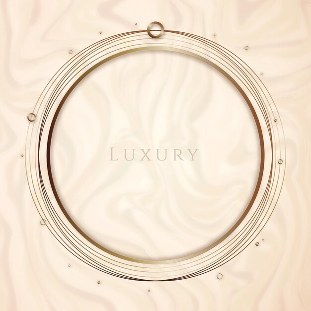 Gradient golden luxury circular frame