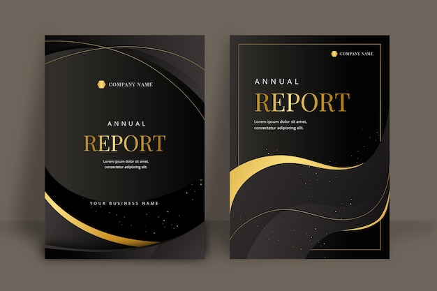 Free vector gradient golden luxury covers