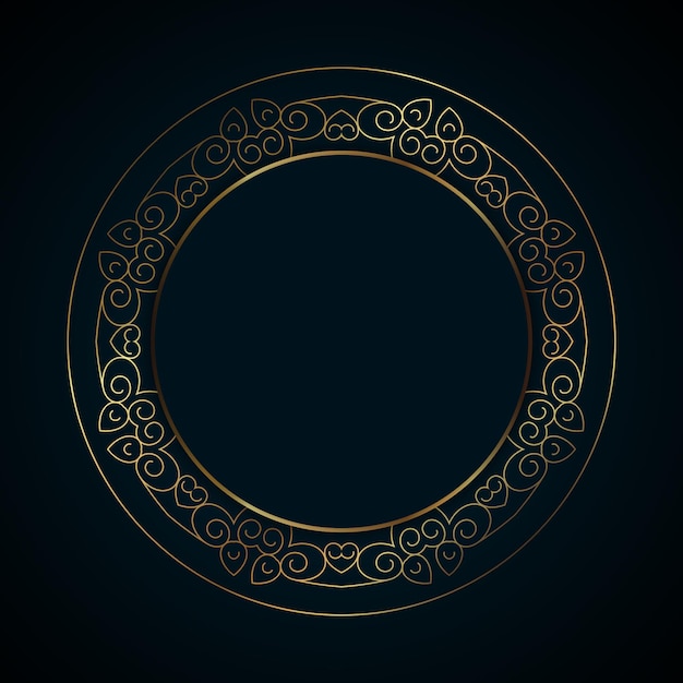 Бесплатное векторное изображение Шаблон градиентной золотой роскошной рамки