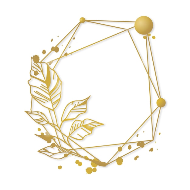 Free vector gradient golden luxury frame template