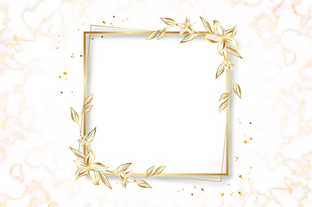 Gradient golden luxury frame template