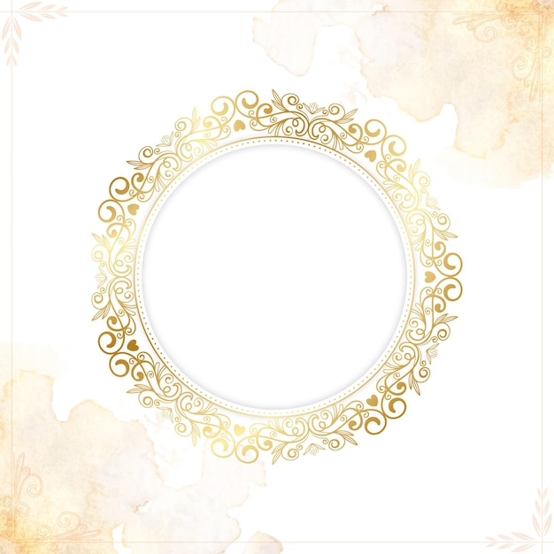 Gradient golden luxury frame template