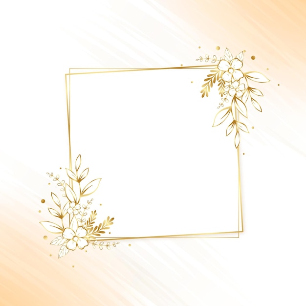 Gradient golden luxury frame template