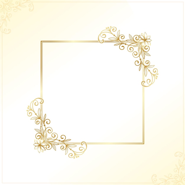 Free vector gradient golden luxury frame template