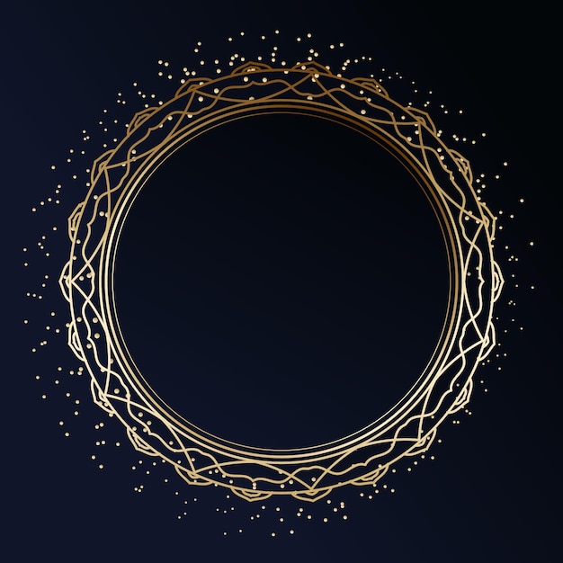 Free vector gradient golden luxury frame template