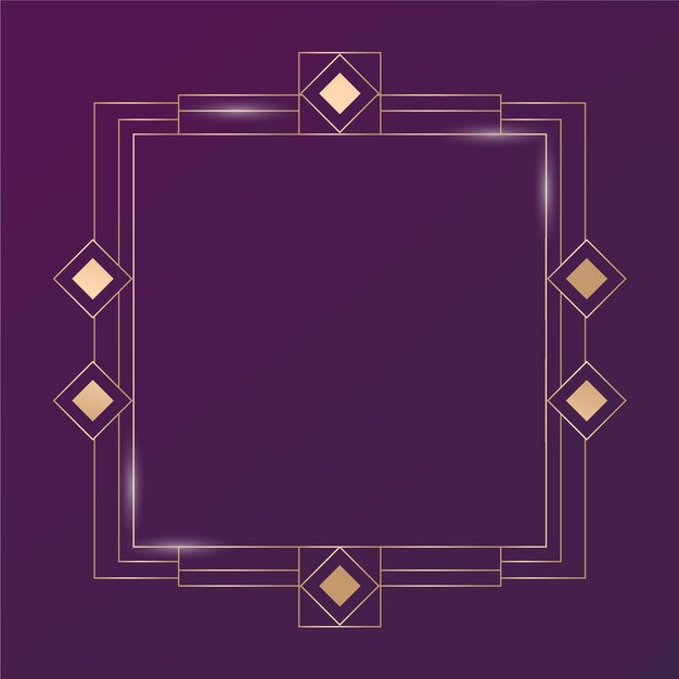 Free vector gradient golden luxury frame template