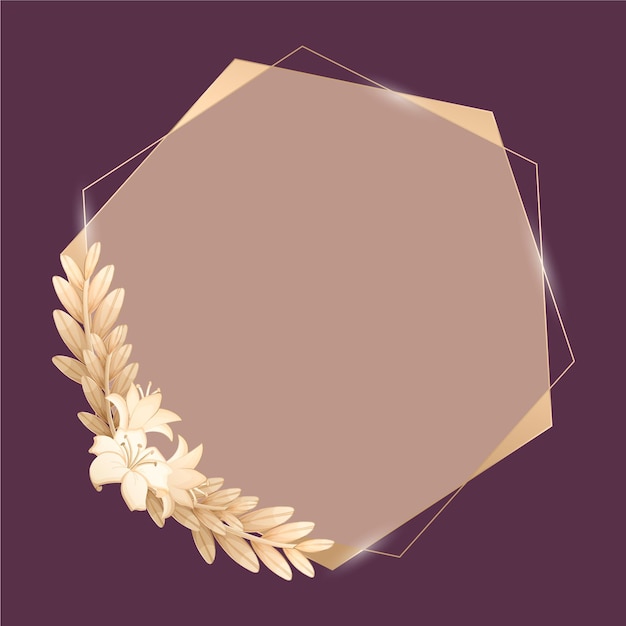 Free vector gradient golden luxury frame template