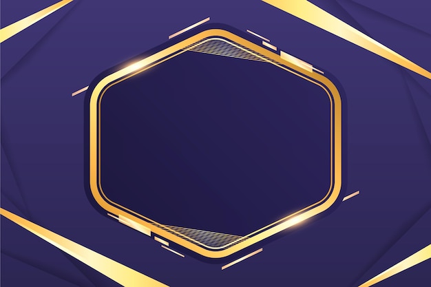 Gradient golden luxury frame template