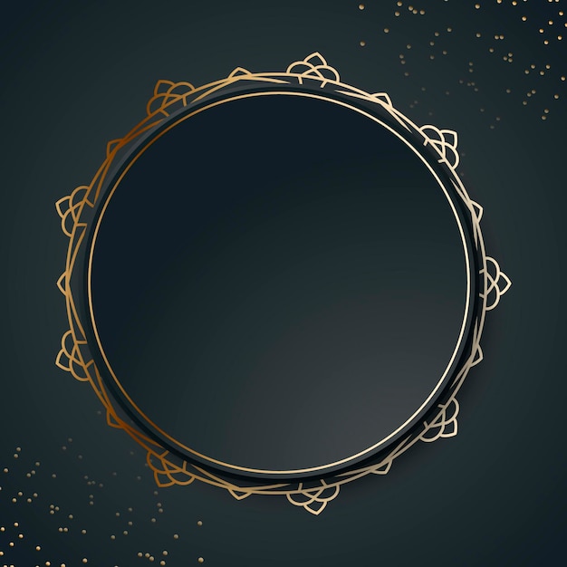 Gradient golden luxury frame template