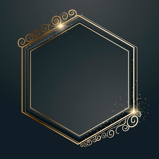 Free vector gradient golden luxury frame template