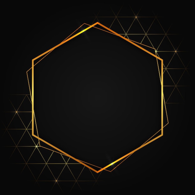 Gradient golden luxury frame template