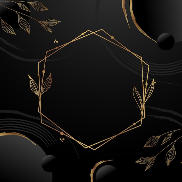 Gradient golden luxury frame template