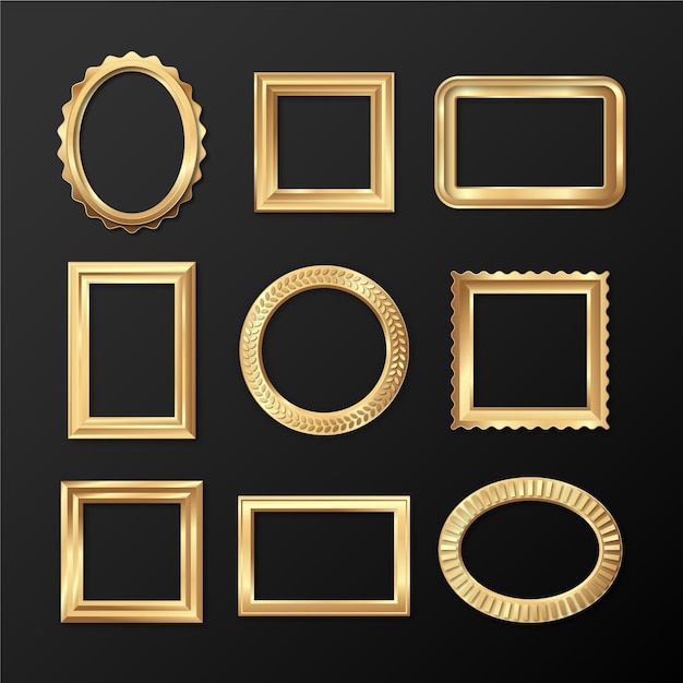 Free vector gradient golden luxury frame