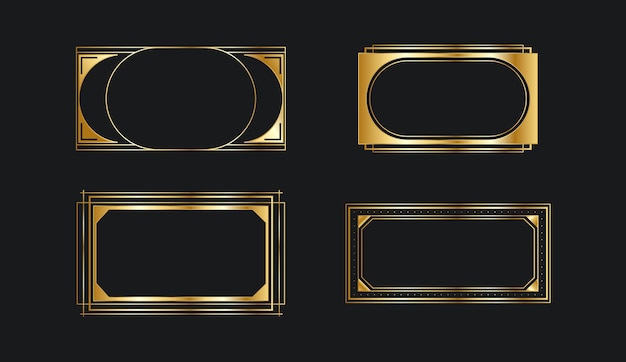 Gradient golden luxury frame