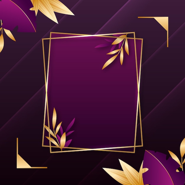 Free vector gradient golden luxury frame