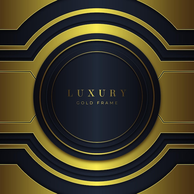 Free vector gradient golden luxury frame